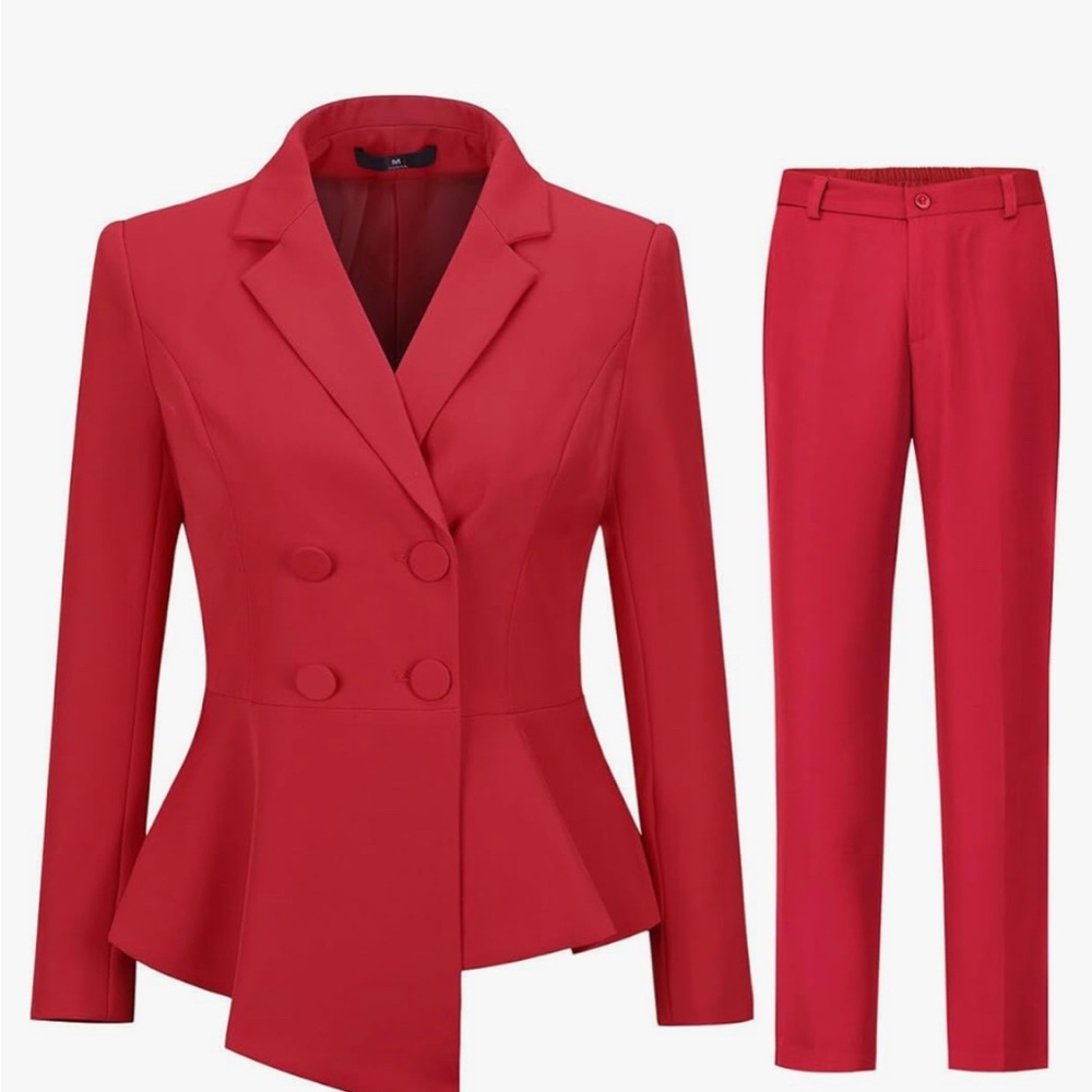 BNWT Woman’s flattering Red Power suit Size XXL